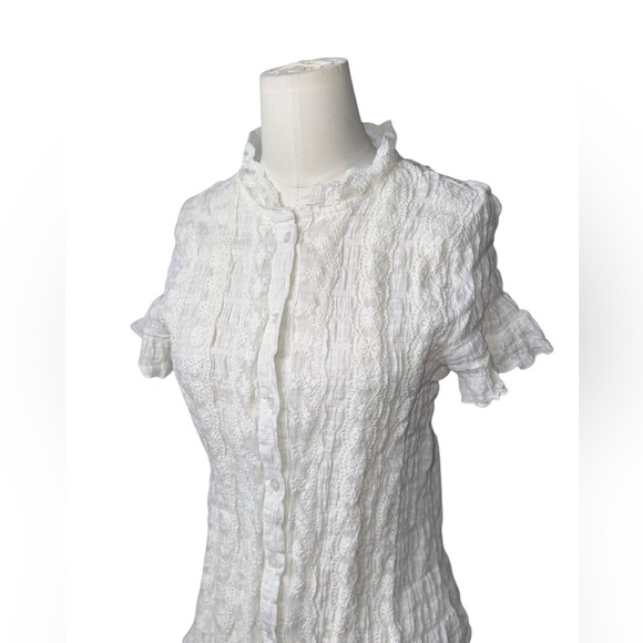 Hayden LA
Women's White Sybil Lace Button-Down Blouse in Medium - Picture 3 of 5